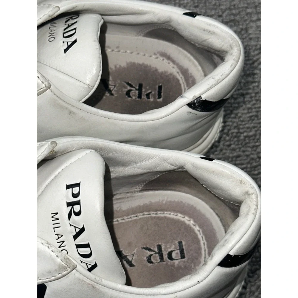 Prada‎ Macro Sneakers Women 38 White Platform Italy Made Designer Streetwear